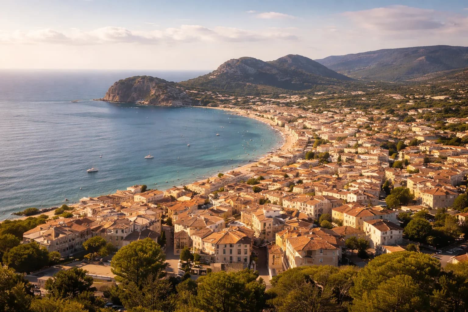 Vue aérienne de La Ciotat et son architecture méditerranéenne aux toits de tuiles